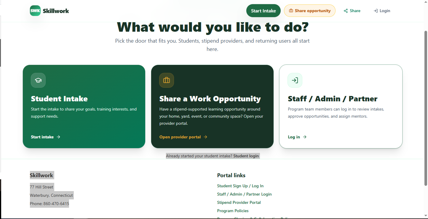 Skill Work Application